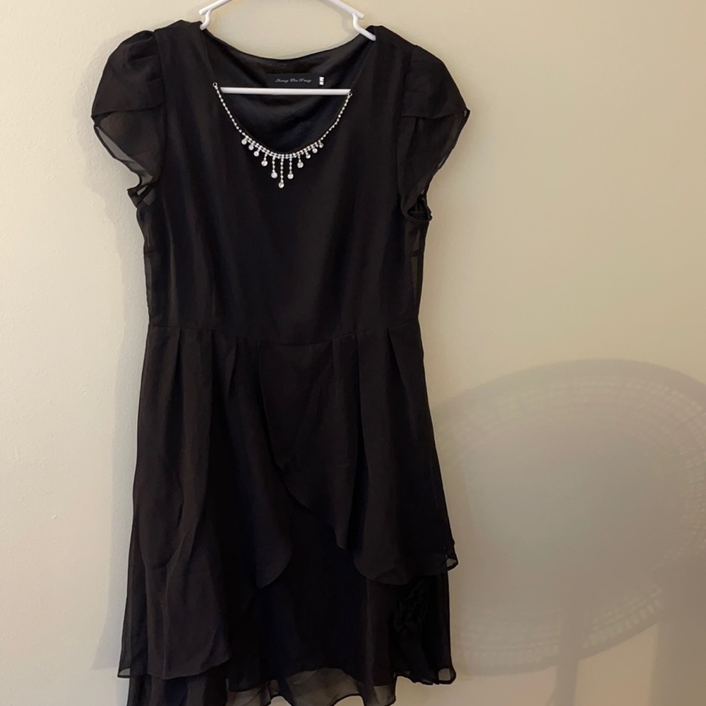 Shang Pin Fang Black Dress